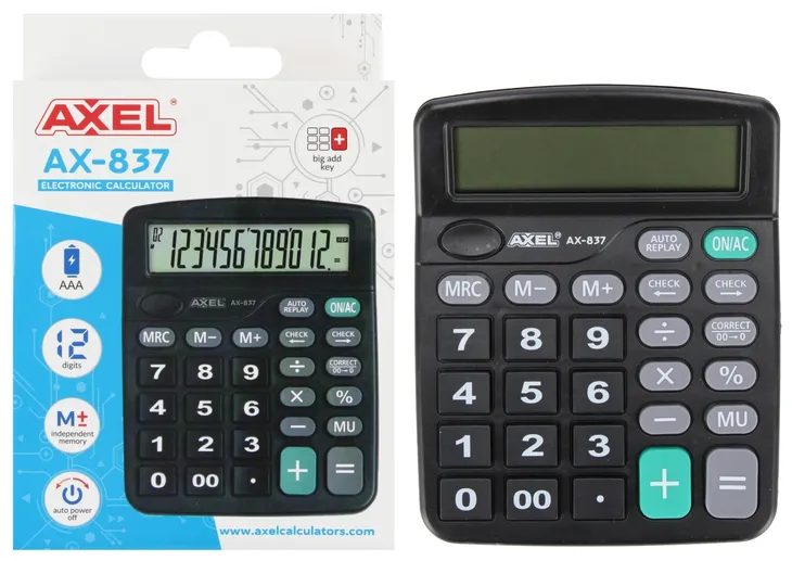 kalkulator-ax-837-axel-stan-nowy