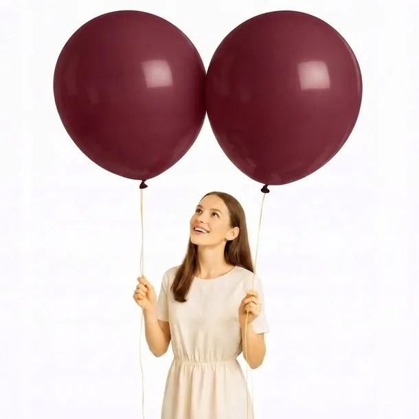 Balony bordowe czerwono-brązowe BL31 lateksowe kula 48cm 19' 2szt