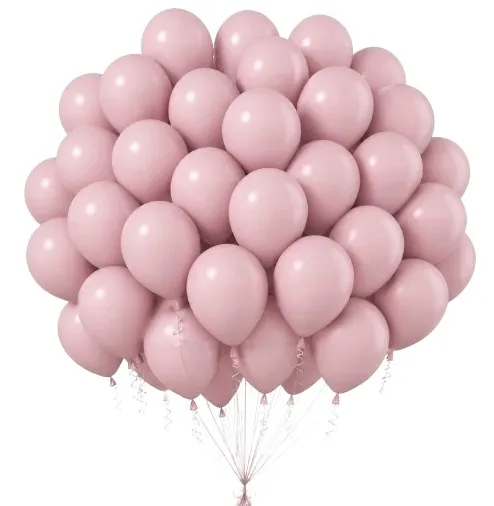 Balony różowe pudrowy brudny róż bl35 100 sztuk 25 cm (10')