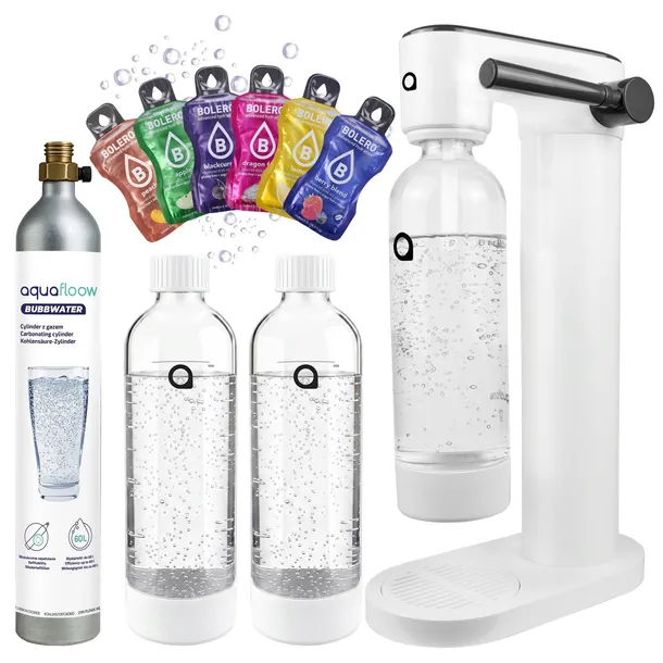 SATURATOR DO WODY GAZOWANEJ AQUAFLOOW BUTLA CO2 2X BUTELKA NA WODĘ + BOLERO