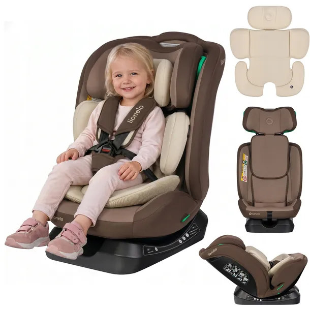 FOTELIK SAMOCHODOWY PRZÓD TYŁ RWF 40-150CM 0-36KG LIONELO AART I-SIZE