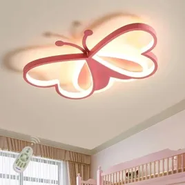 lampa-sufitowa-led-motyl-rozowa-sciemanialna-z-pilotem-50cm
