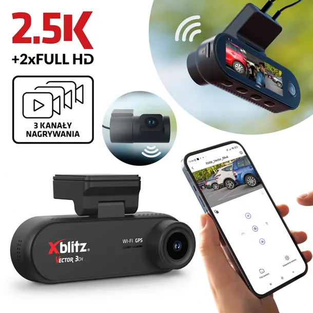 kamera-samochodowa-xblitz-vector-3ch-stan-nowy-karta-pamieci-w-zestawie-brak