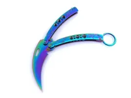noz-motylek-karambit-rainbow-teczowy-balisong-stal-420-n499b