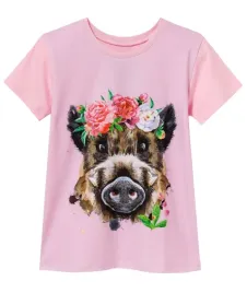 damski-t-shirt-wadera-dzik-z-wiankiem-rozowy-xl