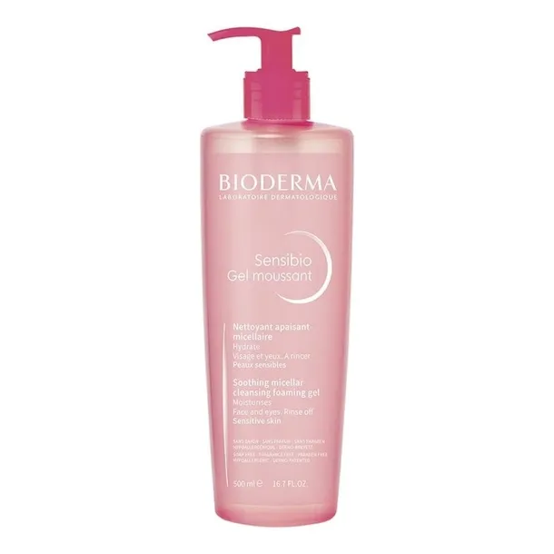 Bioderma Sensibio Gel Moussant 500ml Łagodzący Żel Micelarny Do Twarzy
