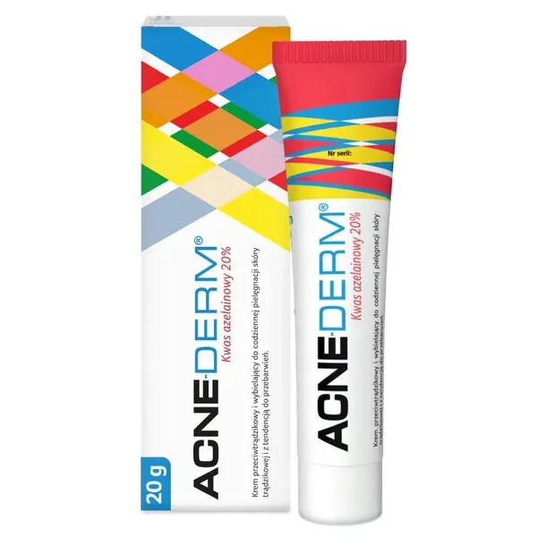 ACNE-DERM krem acnederm, trądzik, przebarwienia, kwas azelainowy 20% 20g