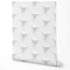 folia-okleina-tapeta-samoprzylepna-efekt-3d-biale-ksztalty-ecru-do-jadalni
