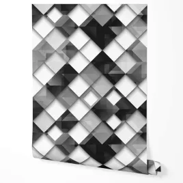 folia-okleina-tapeta-samoprzylepna-geometria-czarno-biale-kafelki-salon