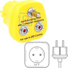 100x-wtyczka-uziemiajaca-esd-230v-2x-klips-1x-bolec-1mohm-schuko-standard
