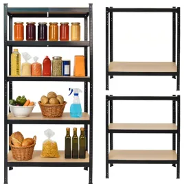 regal-magazynowy-metalowy-czarny-2w1-5-jasnych-polek-180x90x40-cm