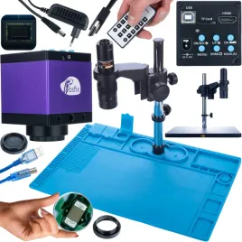 mikroskop-cyfrowy-stabilny-kamera-hdmi-usb-silikonowa-mata-zelazna-podstawa