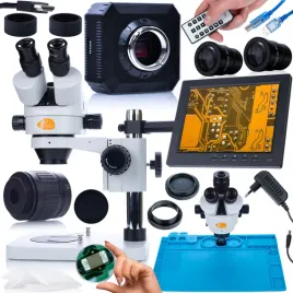 zestaw-mikroskop-optyczny-mercury-kamera-16mp-hdmi-mata-uchwyt-wyswietlacz