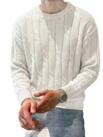 bialy-sweter-meski-warkocze-okragly-dekolt-s-1la