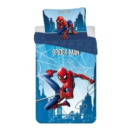 posciel-bawelniana-140x200-spider-man-niebieska-poszewka-60x80