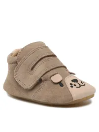 superfit-bezowe-skorzane-kapcie-dzieciece-z-paskami-18-6ka