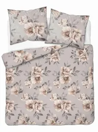 posciel-z-perkalu-220x200-taupe-w-duze-bezowe-kwiaty-soft-garden