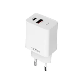 maxlife-ladowarka-sieciowa-pd-qc-mxtc-13-20ac-1x-usb-c-1x-usb-20w-biala