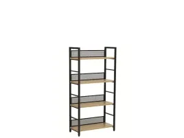 regal-metalowy-na-ksiazki-biurowy-raw-r4-loft-dab-czarny-mat-121x60x28