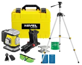 nivel-system-cl2b-niebieski-laser-krzyzowy-2x360-statyw