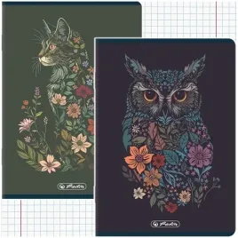 zeszyt-a5-kratka-60-kartek-herlitz-florimals-zwierzeta-rosliny-2-szt