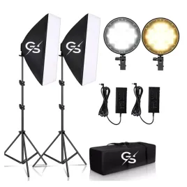 2x-lampa-studyjna-softbox-50x70cm-oswietlenie-ciagle-led-zarowka-50w-foto
