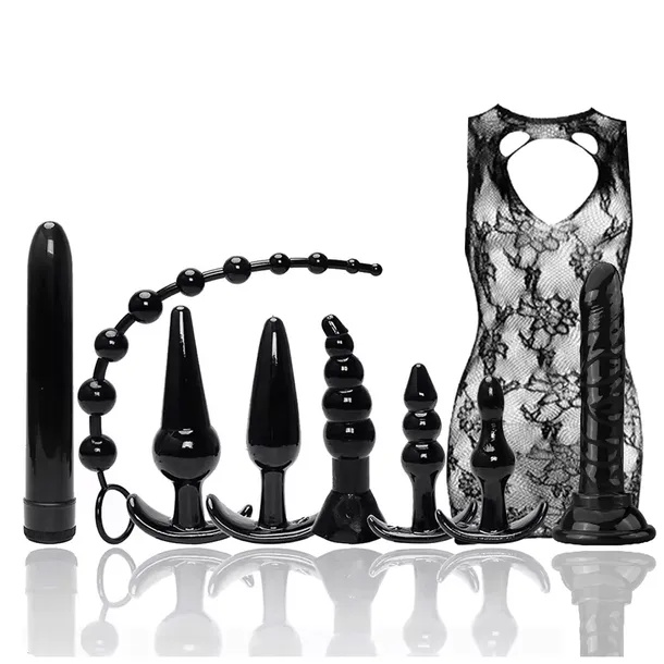 Korki Analne Zestaw 9 Sztuk Dildo Bielizna Anal Masaż Mega Dla Wymagających