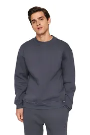 trendyol-man-meska-bluza-z-okraglym-dekoltem-melanz-ciemnoszara-s-5da-s-5-a