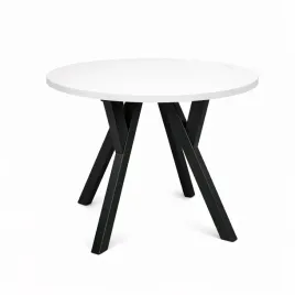 stol-okragly-loft-bialy-czarny-rozkladany-80-120