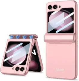 prudom-etui-do-samsung-galaxy-z-flip-5-ochronna-zawiasu-szklo-lcd-rozowe