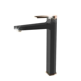 wysoka-bateria-umywalkowa-czarna-rozowe-zloto-jednouchwytowa-midnight-black