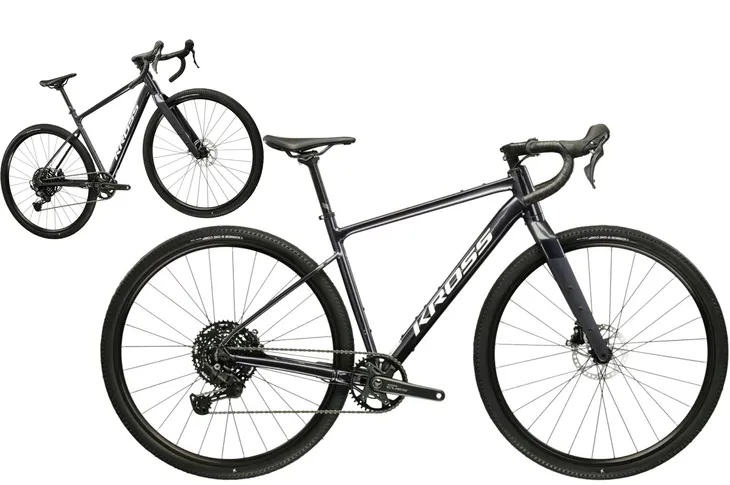 Rower 28" Gravel KROSS ESKER 2.0 rama XL 21" grafitowy - biały R26