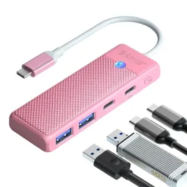 hub-usb-c-orico-4w1-2x-usb-a-3-0-usb-c-pd-100w-15cm-rozowy