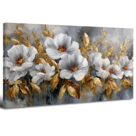 obraz-na-plotnie-abstrakcyjne-kwiaty-sztuka-scienna-100x50-cm