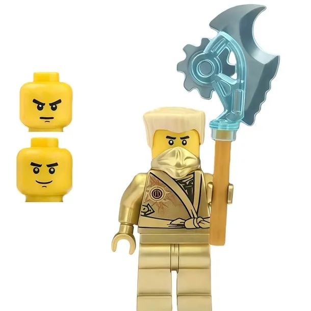 KLOCKI FIGURKA Złoty ZANE GOLDEN ELEMENTAL POWER do lego NINJAGO złote kimono broń
