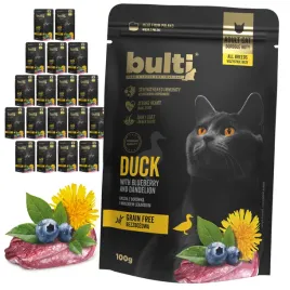 bulti-superfood-mokra-karma-dla-kota-kaczka-borowka-i-mniszek-20x100g