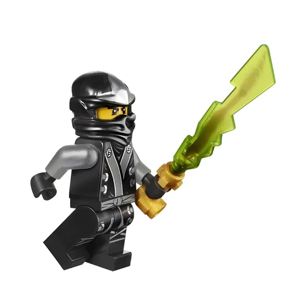 KLOCKI FIGURKA CZARNY COLE TEMPLE OF LIGHT ELEMENTAL BLACK KIMONO do lego NINJAGO SUPER jakość