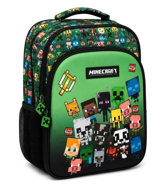 Dwukomorowy plecak szkolny Minecraft Characters - 42 x 31 x 16 cm