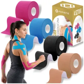 tasmy-kinezjologiczne-tape-tejpy-plastry-kinesiotaping-zestaw-4-sztuk