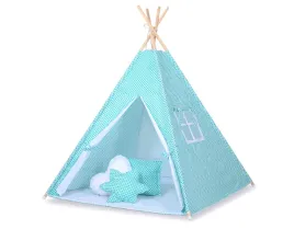 namiot-tipi-dla-dzieci-mata-poduszki-zawieszki-piora-mini-rozety-mietowe-bialy