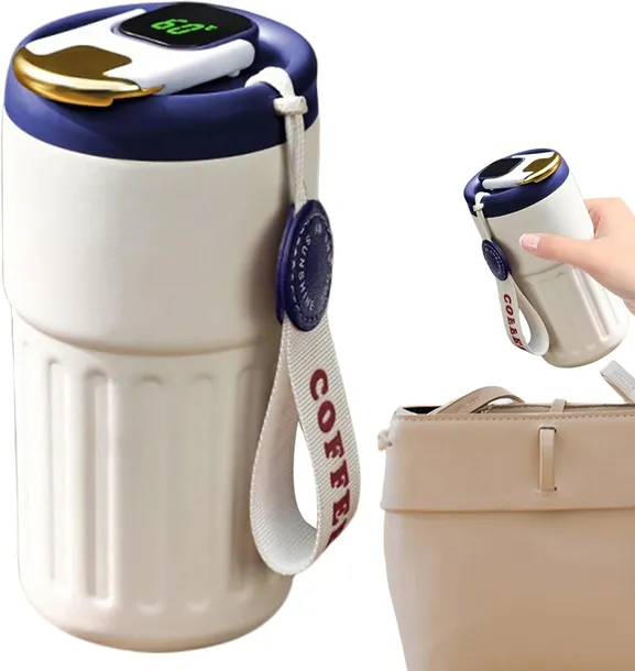 KUBEK TERMICZNY NA KAWĘ HERBATE SMART BIDON Z WYŚWIETLACZEM 500ML
