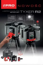 niwelator-laserowy-pro-tyxer-r2-rotacyjny-czerwona-wiazka-zasieg-700-m