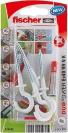 fischer-kolek-duopower-8x40-z-hakiem-okraglym-4szt-biale