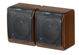 hermes-gniazdo-hermetyczne-podwojne-z-u-16a-ip44-brazowe-gnt-0322-05