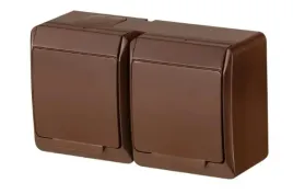 hermes-gniazdo-hermetyczne-podwojne-z-u-16a-ip44-brazowe-gnt-0322-06
