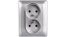 kos66-gniazdo-podwojne-z-u-kompletne-aluminium-664036