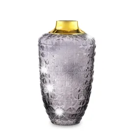 wazon-sloj-glamour-szklo-ryflowane-retro-143860-22x13x13-dymiony-zloty