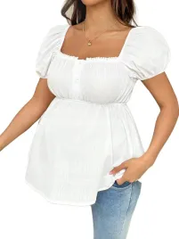 shein-biala-bluzka-ciazowa-z-bufianymi-krotkimi-rekawami-m-1ma
