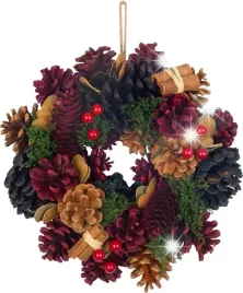 swiateczny-wianek-na-drzwi-24cm-naturalny-ozdobny-szyszki-granatowo-bordowy