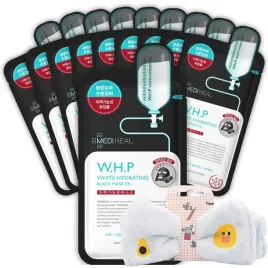 zestaw-masek-do-twarzy-w-h-p-nawilzajace-z-weglem-10x25ml-mediheal-opaska
